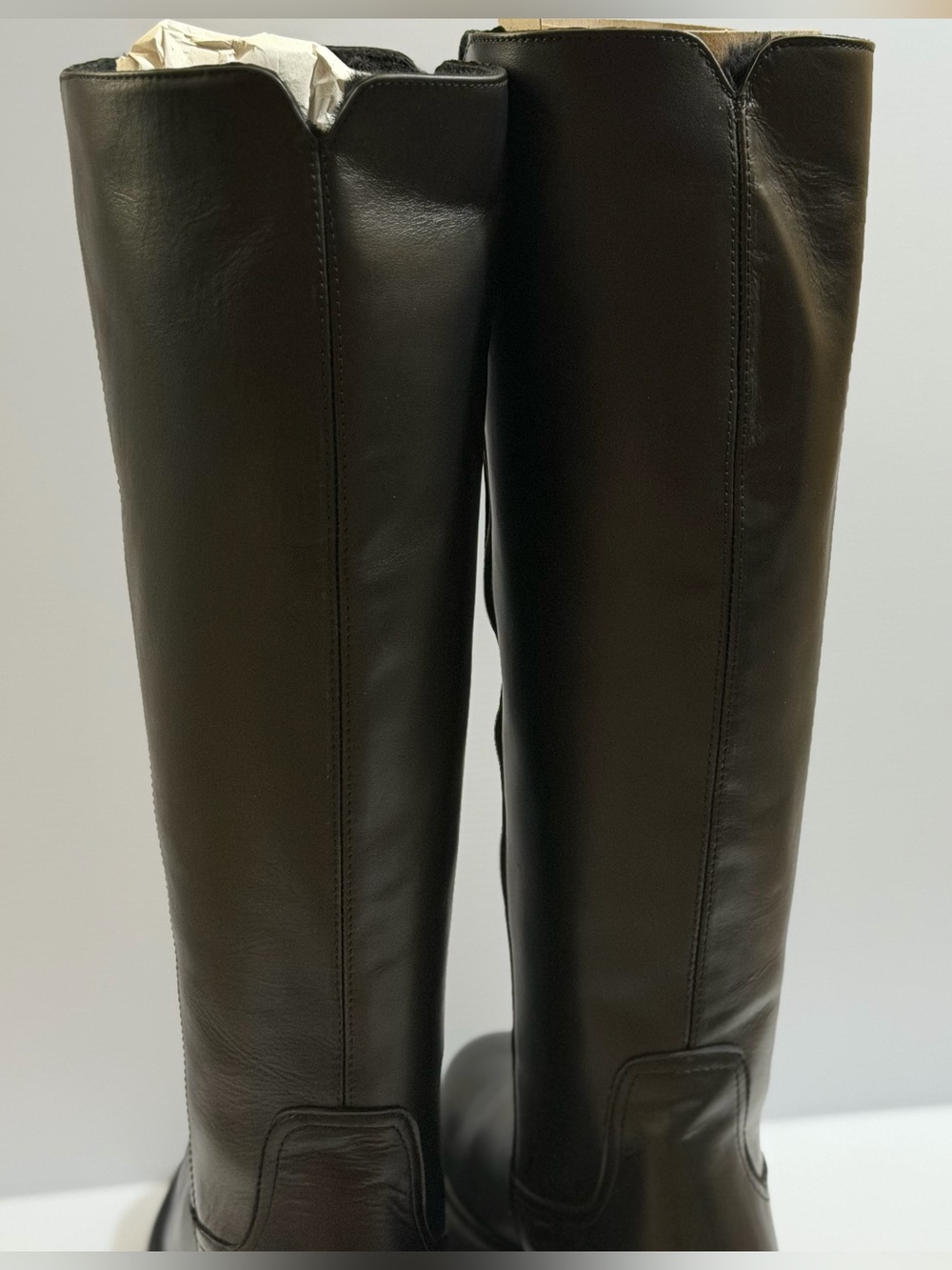 La Canadienne "Harry" Waterproof Black Leather Shearling-Lined Knee-High Boots - Picture 5 of 15